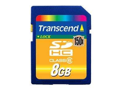TRANSCEND 8 GB SDHC SD 2.0 Class 4 memory card