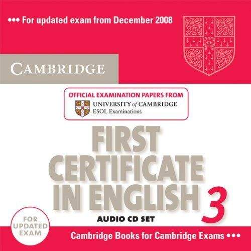 Cambridge university press CD First Certificate in English 3