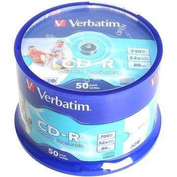Verbatim CD-R Printable DataLife Protection 52x 50ks cakebox