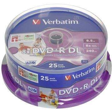Verbatim DVD+R Double Layer Printable 8x 25ks cakebox