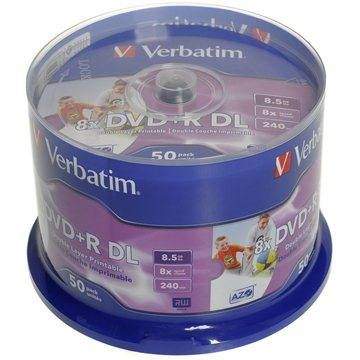 Verbatim DVD+R Double Layer Printable 8x 50ks cakebox