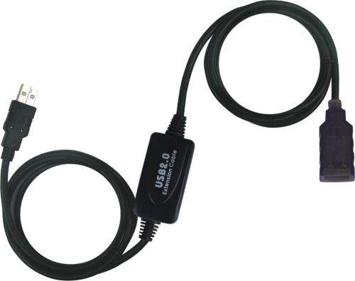 PremiumCord USB 2.0 repeater a prodlužovací kabel A/M-A/F, 10m