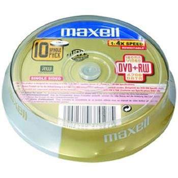 4,7GB DVD+RW 4x 10CAKE MAXELL vč.AP