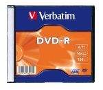 Verbatim DVD-R 4,7GB 16x Silver slim, 1ks