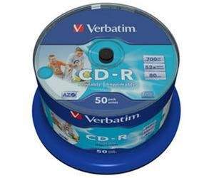 Disk CD-R VERBATIM DLP 700MB/80min, 52x, printable, 50-cake