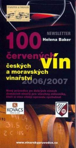 Helena Baker: 100 červených vín českých a moravských vinařství