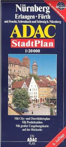 SHOCART Nürnberg Erlangen Fürth Stadt Plan 1: 20 000