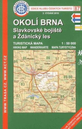KČT 87 Okolí Brna, Slavkovské bojiště a Ždánský les 1:50 000