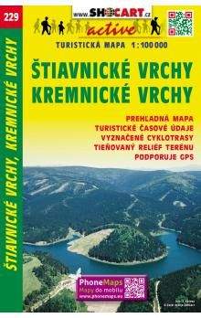 SHOCART Štiavnické vrchy, Kremnické vrchy turistická mapa