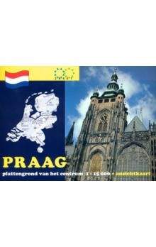 Žaket Praag plattengrond van het centrum 1:15 000 + ansi
