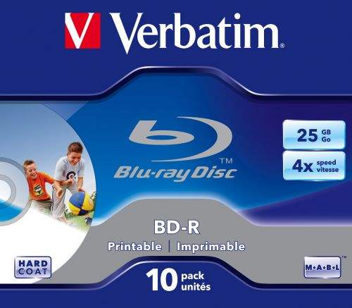 Verbatim BD-R SL 25GB 4x Printable 10ks