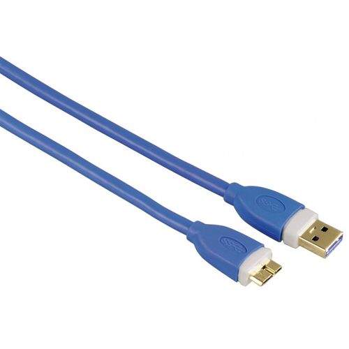 Hama USB 3.0 typ A - micro B, 1,8 m, modrý
