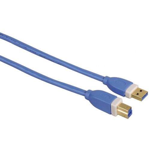 Hama USB 3.0 typ A-B, 1,8 m, modrý