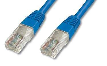 PremiumCord kabel UTP RJ45, kat.5e, 1m, modrý