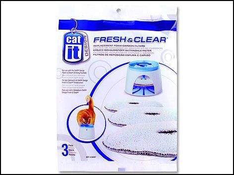 HAGEN Uhlíkový molitan do menší fontány Cat It Fresh&Clean 3ks (103-50057)