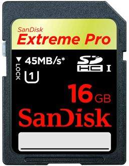 Sandisk SDHC Extreme 16 GB