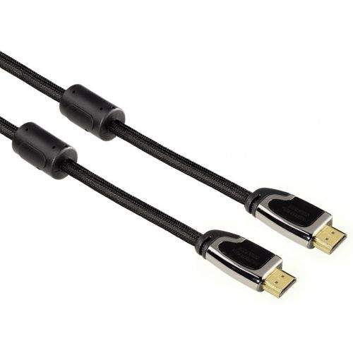 HAMA HDMI vidlice, 1,5 m, pozlacený, ferit. filtry,kovové vidlice, opletený, Ethernet