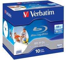 Disk BD-R VERBATIM (10-pack)Blu-Ray/Jewel/DL/6x/50GB/ PRINTABLE SURFACE
