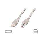 Kabel Digitus USB A/samec na B-samec, béžový, 1,8m