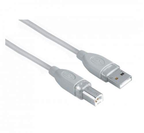 HAMA USB kabel typ A-B, 1.8m, šedý, blistr