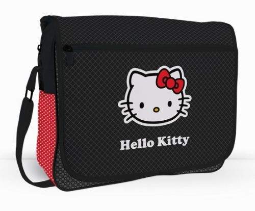 Hello Kitty Taška přes rameno Klasik - na šířku černý