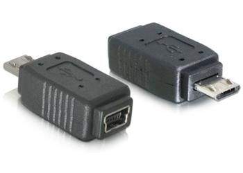 DeLock - micro USB B samec na USB mini 5pin samice