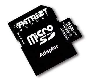 PATRIOT 32GB Micro SDHC 2v1 Class 10 LX Series