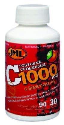 JML Vitamin C 1000 se šípky, 90 tablet + 30 tablet ZDARMA!