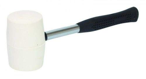 Euronářadí Gumová palice bílá s kovovou násadou 65mm