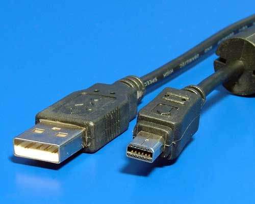 Wiretek Kabel USB2.0 A-mini OLYMPUS 12pin 1,8m černý