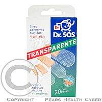 Distrex Iberica S.a. Náplasti Dr.SOS Transparentní voděodolné elastické mix 20ks