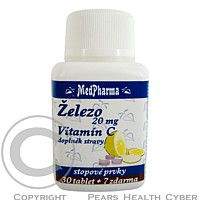 MEDPHARMA elezo 20mg+vitamín C tbl.37