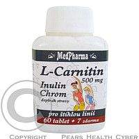 MEDPHARMA L-Carnitin 500 mg + Inulin + Chrom tbl. 67
