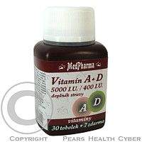MEDPHARMA Vitamín A+D (5000 I.U./400 I.U.) tob.37