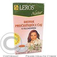 LEROS LEROS NATUR Detox čistící čaj s Vilcacorou nálev. sáčky 20 x 1.5