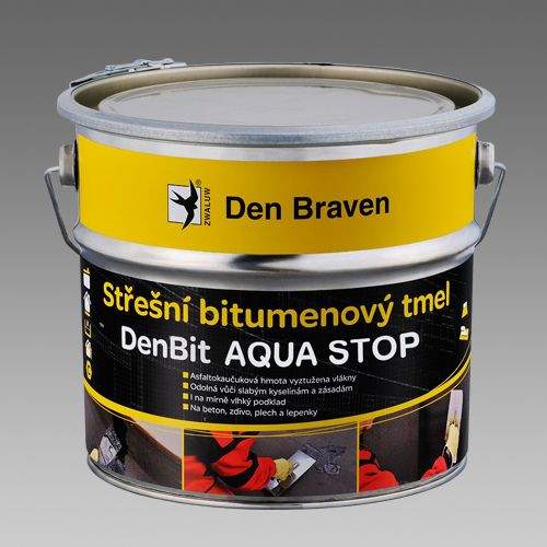 Střešní bitumenový tmel DenBit AQUA STOP Den Braven 1 kg černá