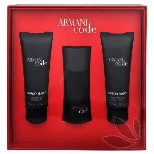Armani Code For Men - toaletní voda s rozprašovačem 50 ml + balzám po holení 75 ml + sprchový gel 75 ml