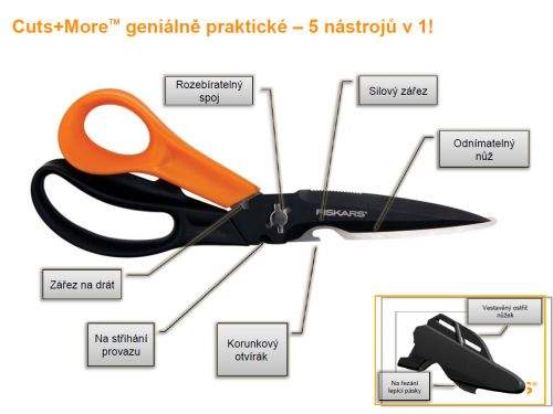 Fiskars Cuts&More 715692 Multitool-scissors 23cm