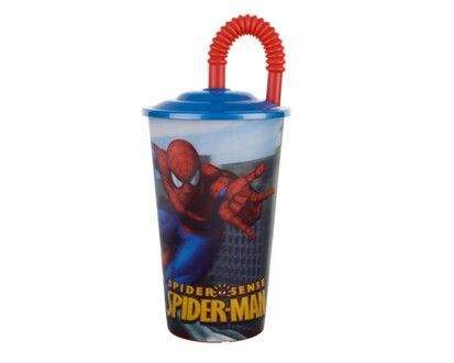 BANQUET pohárek 600ml s víčkem, Spidermann L