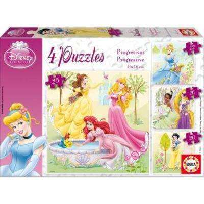 Educa Puzzle Disney Princezny 4v1 12,16,20,25 dílků