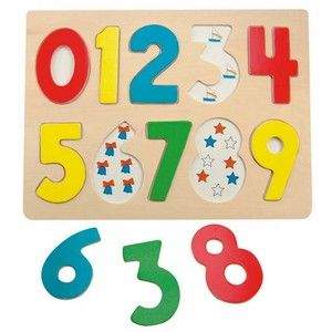 Woody Puzzle na desce Číslice s beruškami (8591864903252)