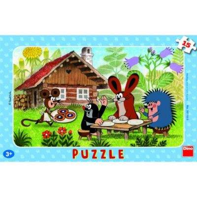 Krtek na návštěvě - Puzzle 15 deskové