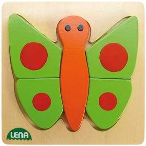 LENA Dřevěné puzzle motýl 32067