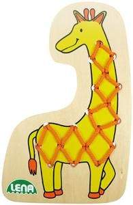 LENA Navlékací obrázek žirafa 32072