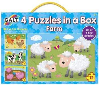 Galt: 4 Puzzle v krabici - farma