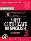 Cambridge University Press Cambridge First Certificate in English 3 for updated exam Self-study Pack (Student´s Book with answers and Audio CDs (2))