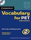 Cambridge University Press Cambridge Vocabulary for PET Edition with answers and Audio CD