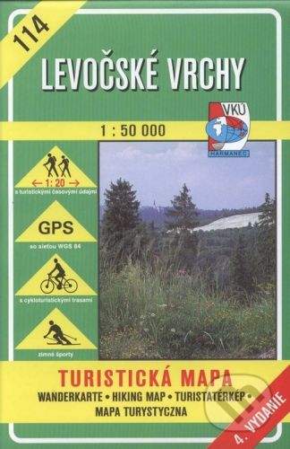 VKÚ Harmanec Levočské vrchy - turistická mapa č. 114 - Kolektív autorov