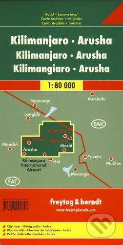 freytag&berndt Kilimanjaro, Arusha 1:80 000 -