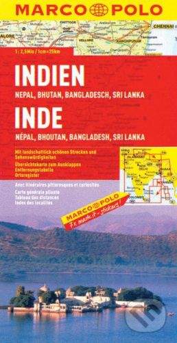 Indie, nepál, bhutan, bangladéš, sri lanka 1:2 500 000